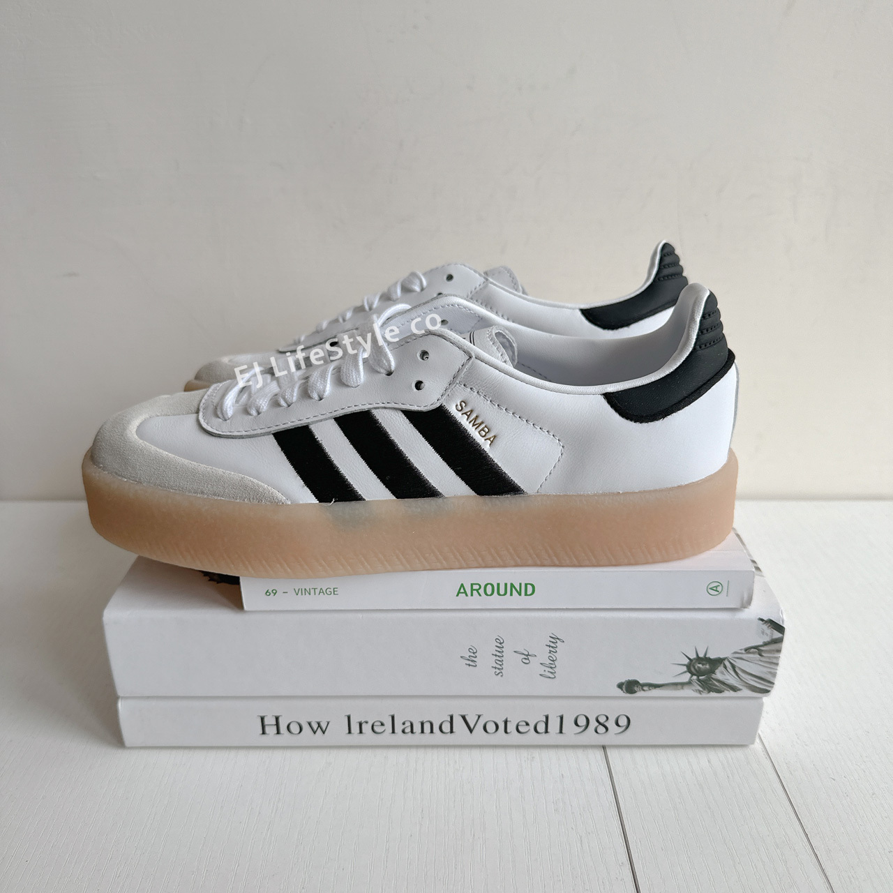 ADIDAS SAMBAE 焦糖底 厚底 女鞋 白 IG5744 / 現貨