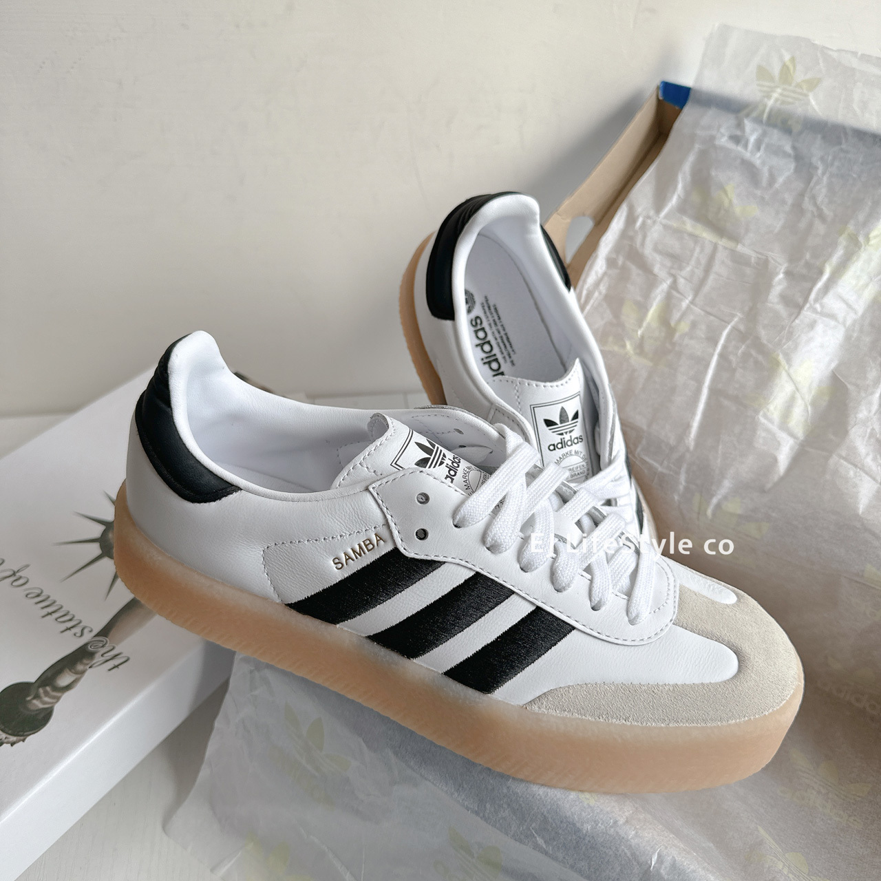 ADIDAS SAMBAE 焦糖底 厚底 女鞋 白 IG5744 / 現貨
