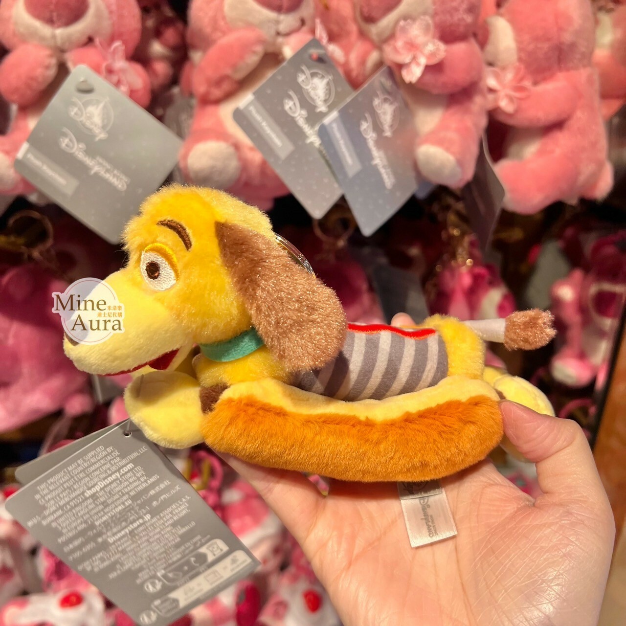 披薩星球系列 彈簧狗 Slinky Dog 大亨堡熱狗造型 鑰匙圈 吊飾 玩具總動員 Toy Story -香港迪士尼樂園