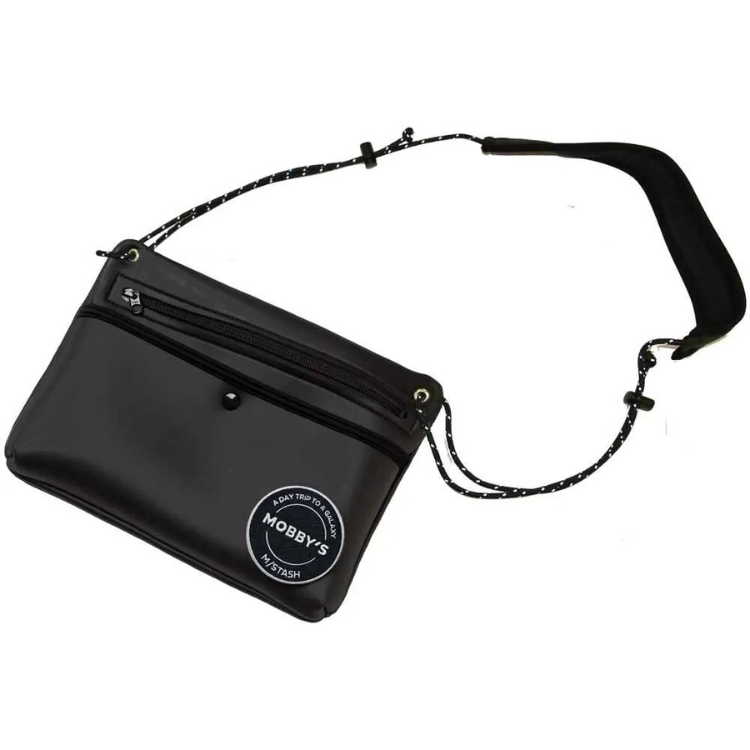 MOBBY'S - 斜背小物袋SACOCHE BAG (黑色皮面)