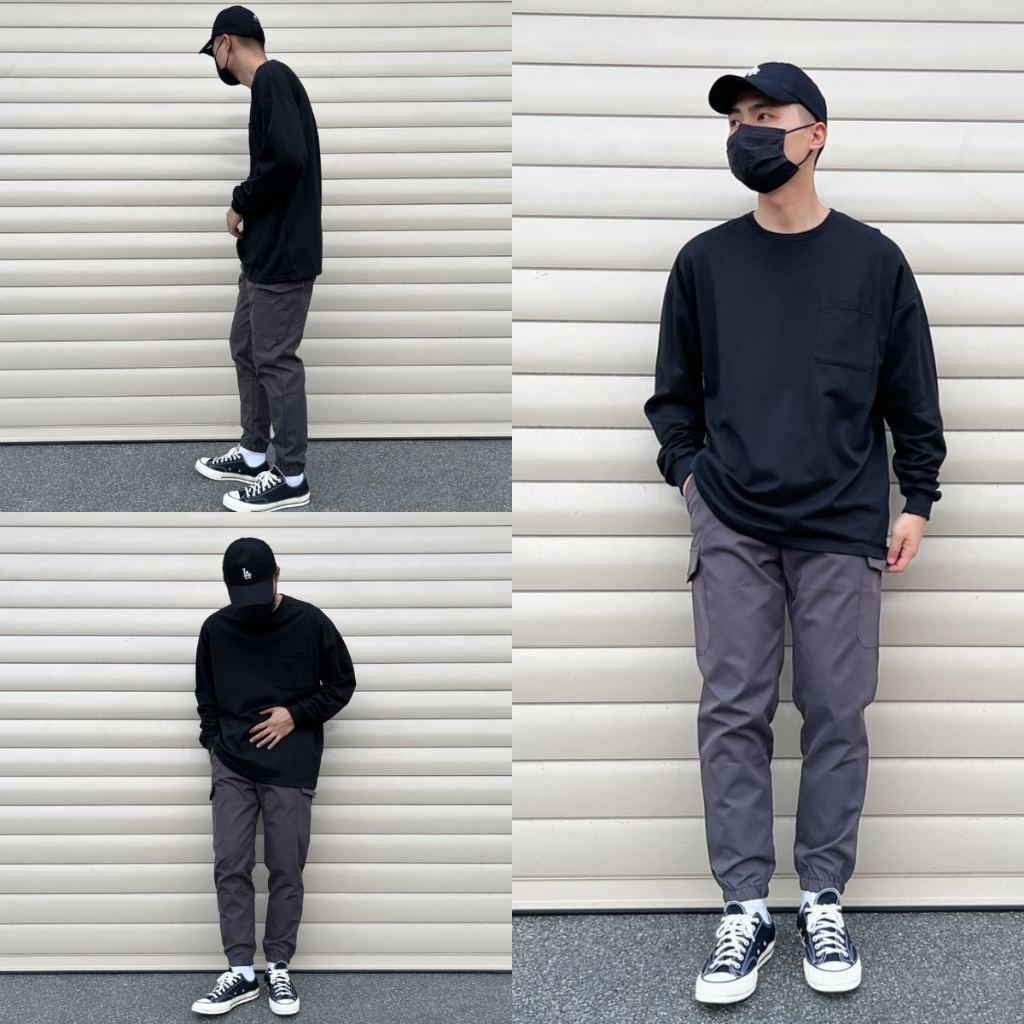 XK629 工裝口袋縮口褲