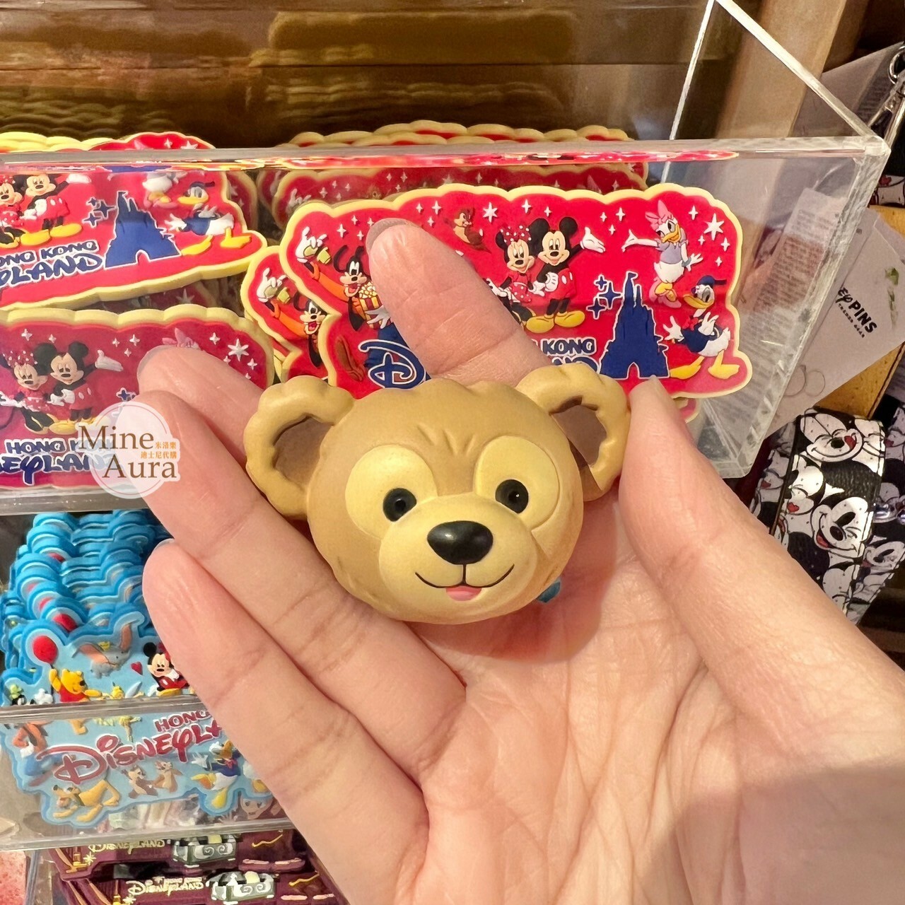 達菲 Duffy 大頭造型 磁鐵 -香港迪士尼樂園