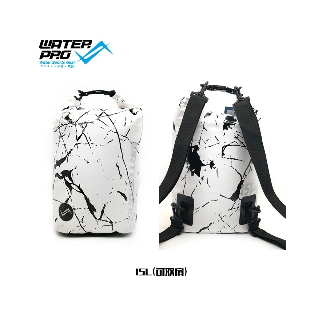 Water Pro- 防水袋大理石紋 大理石白 15L