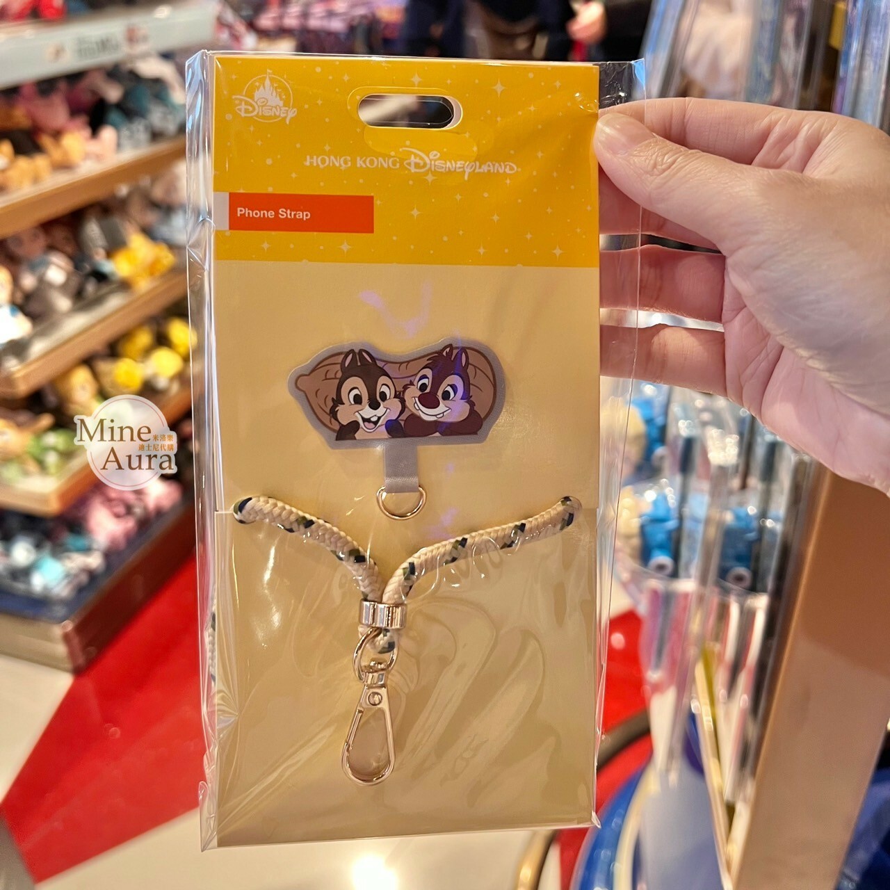 奇奇蒂蒂 Chip 'n Dale 造型夾片 + 手機掛繩 組 -香港迪士尼樂園