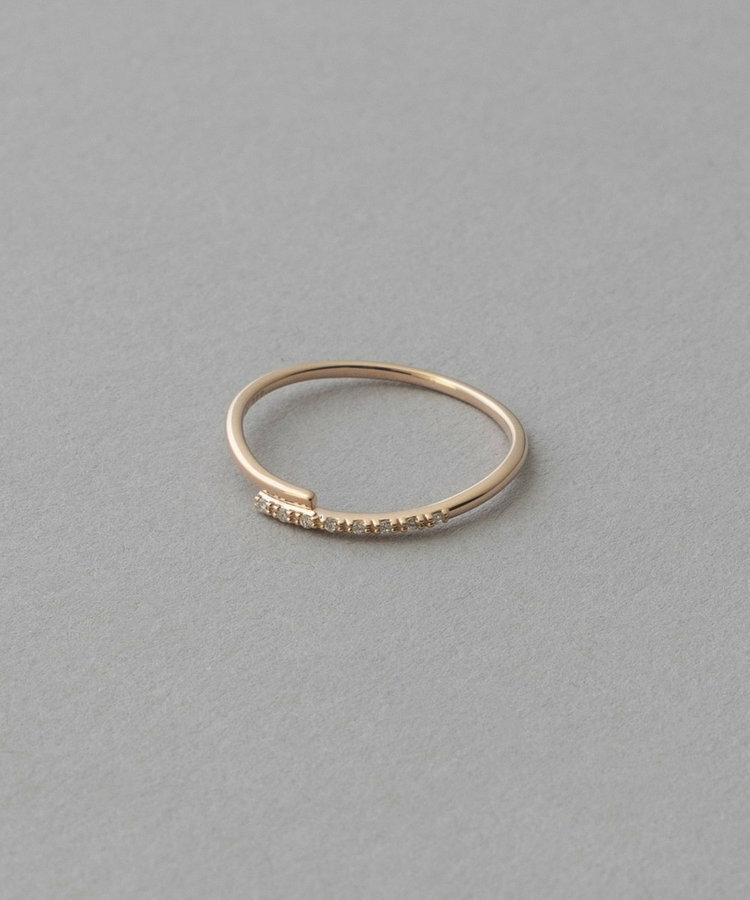 [連線優惠] ete K10YG 交疊鑽石戒指