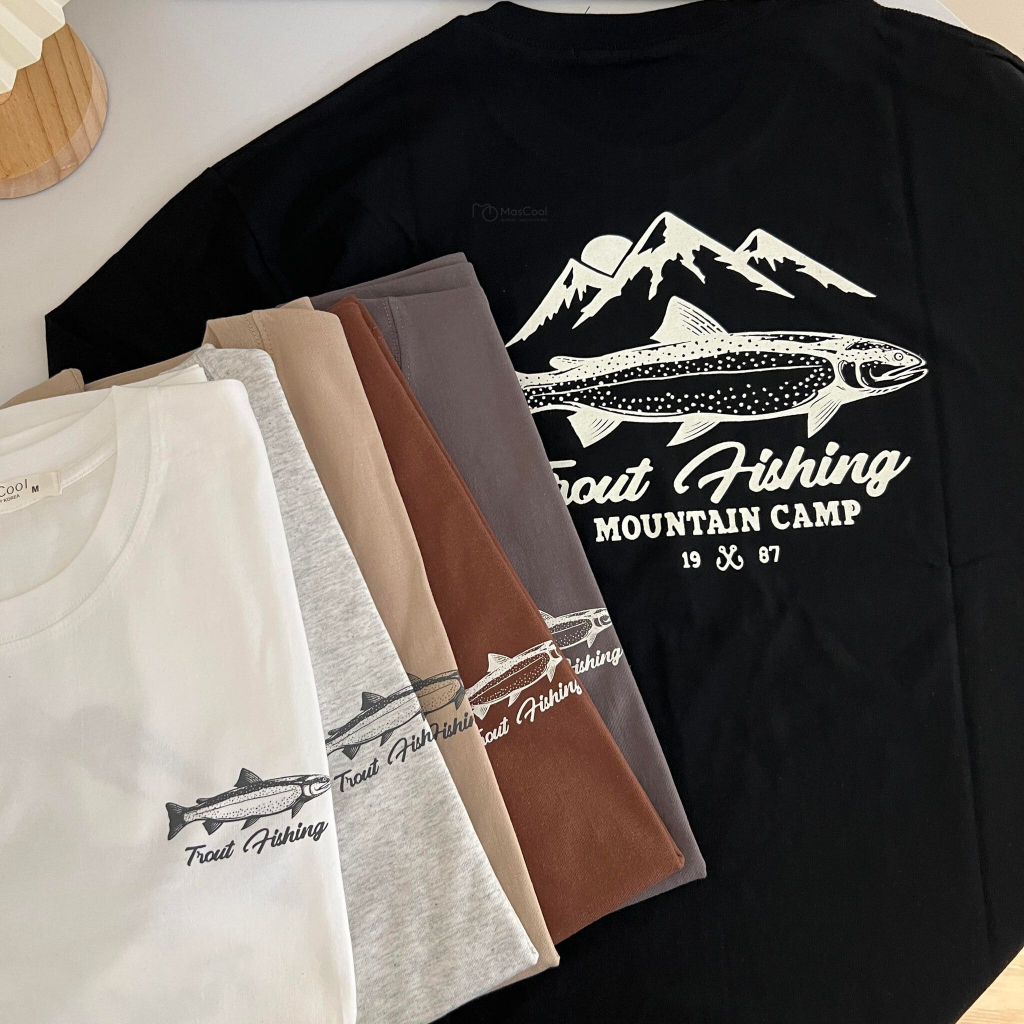 6086 插畫魚短袖