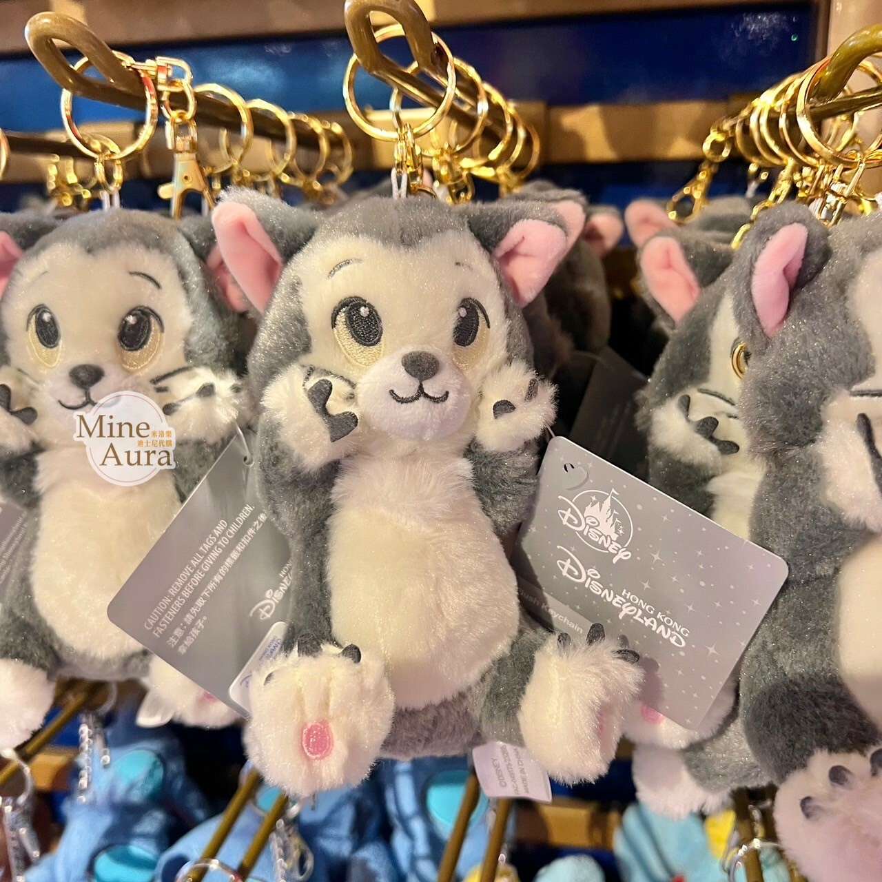 貓咪絨絨系列 費加洛 Figaro the Cat 絨毛 鑰匙圈 吊飾 木偶奇遇記 皮諾丘 Pinocchio -香港迪士尼樂園