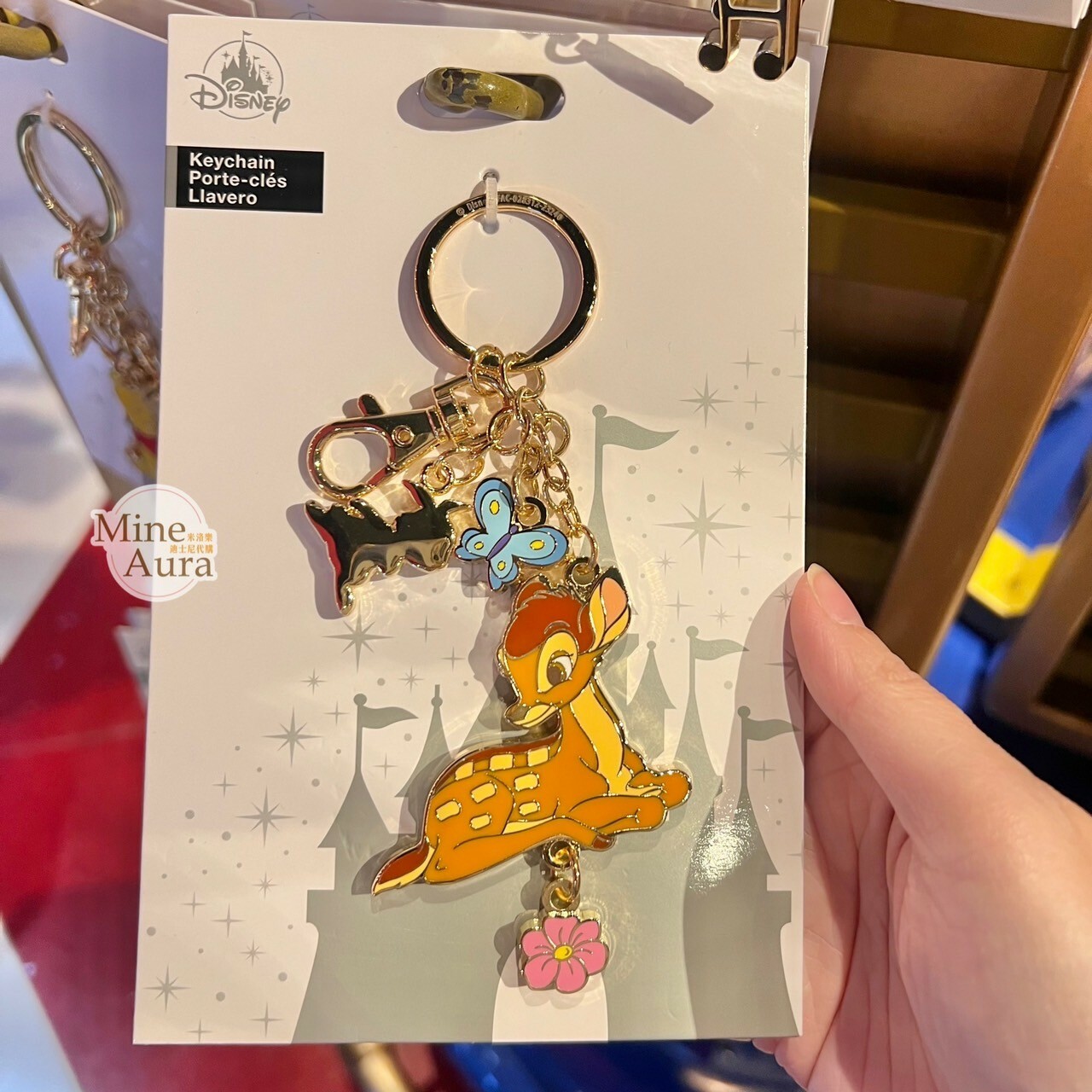 小鹿斑比 Bambi 蝴蝶 兔子造型墜飾 鑰匙圈 吊飾 -香港迪士尼樂園