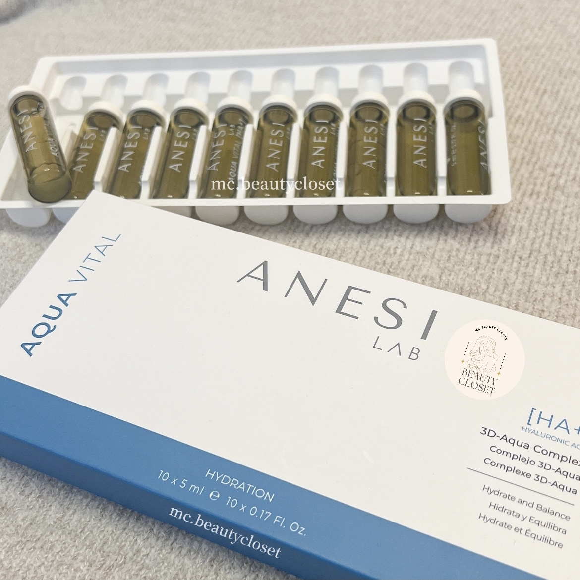 Anesi Aqua Vital 3D水漾濃縮保濕精華液 5ml x 10支 *一支用到2-3次