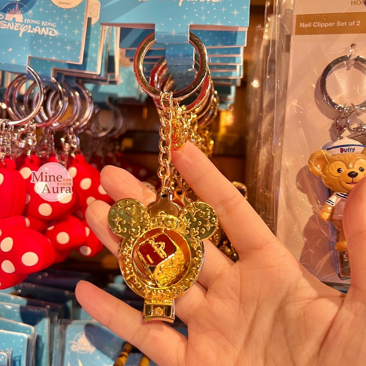 米奇 Mickey 金色米奇頭 造型 隨身指甲剪 鑰匙圈 吊飾 -香港迪士尼樂園