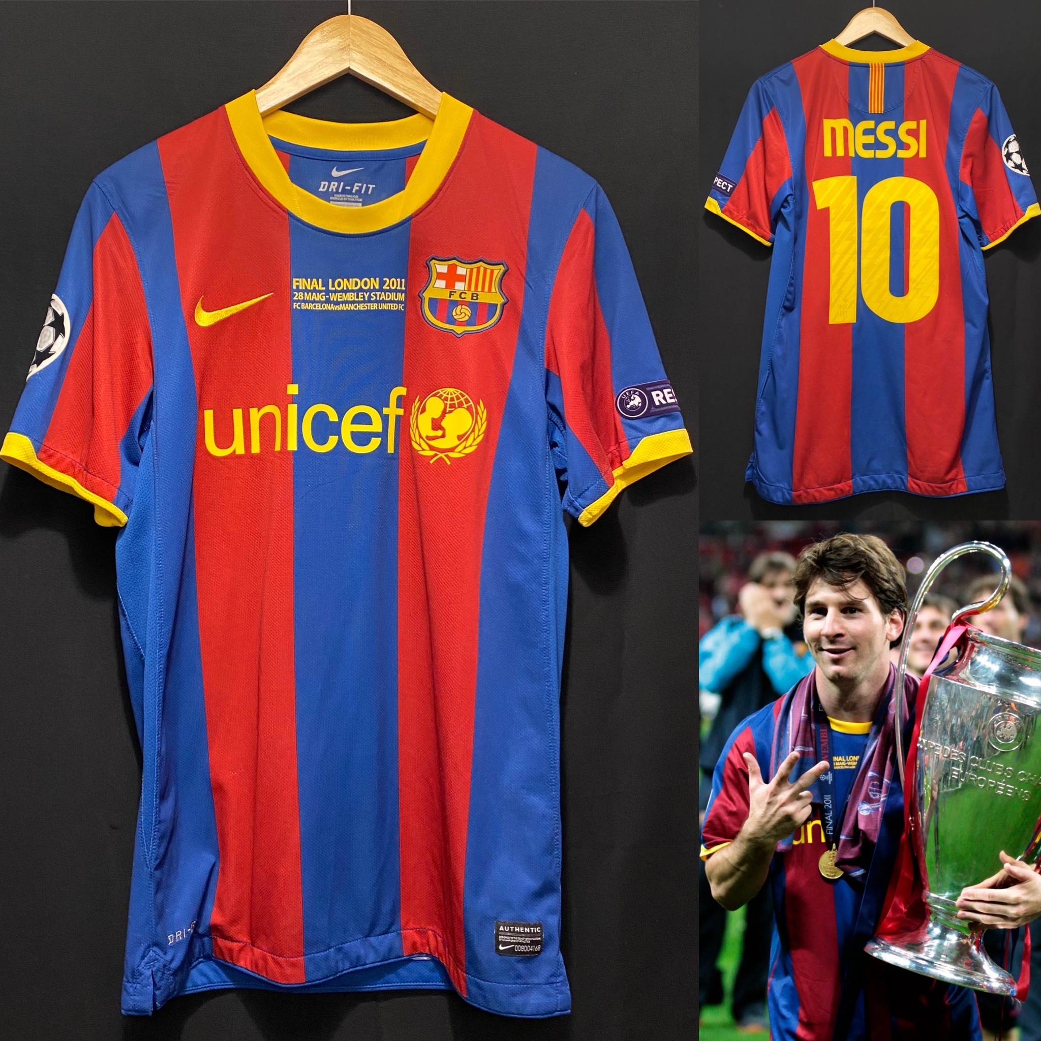 巴塞隆拿 2010-2011 歐聯決賽 Nike 主場球衣 #10 MESSI