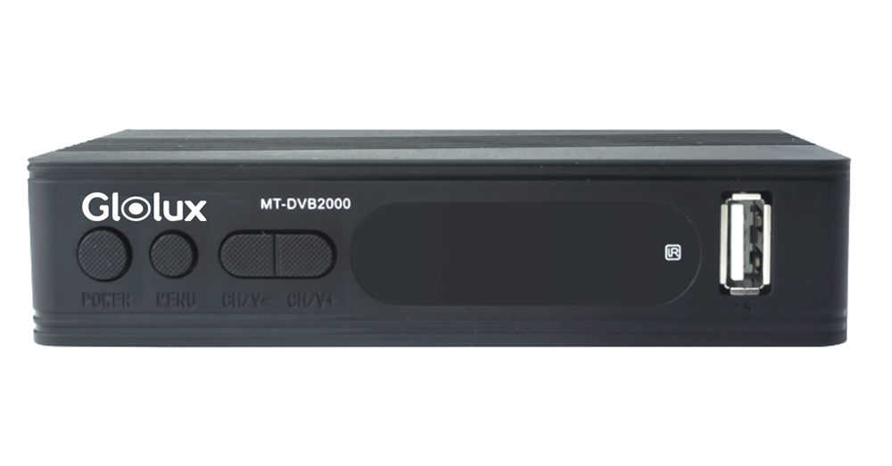 GLOLUX OCHO | DVB-T/DVB-T2 Digital Converter Box/ with TV Tuner, TV Recording/USB Multimedia Function/HDMI Output (DVB2000)