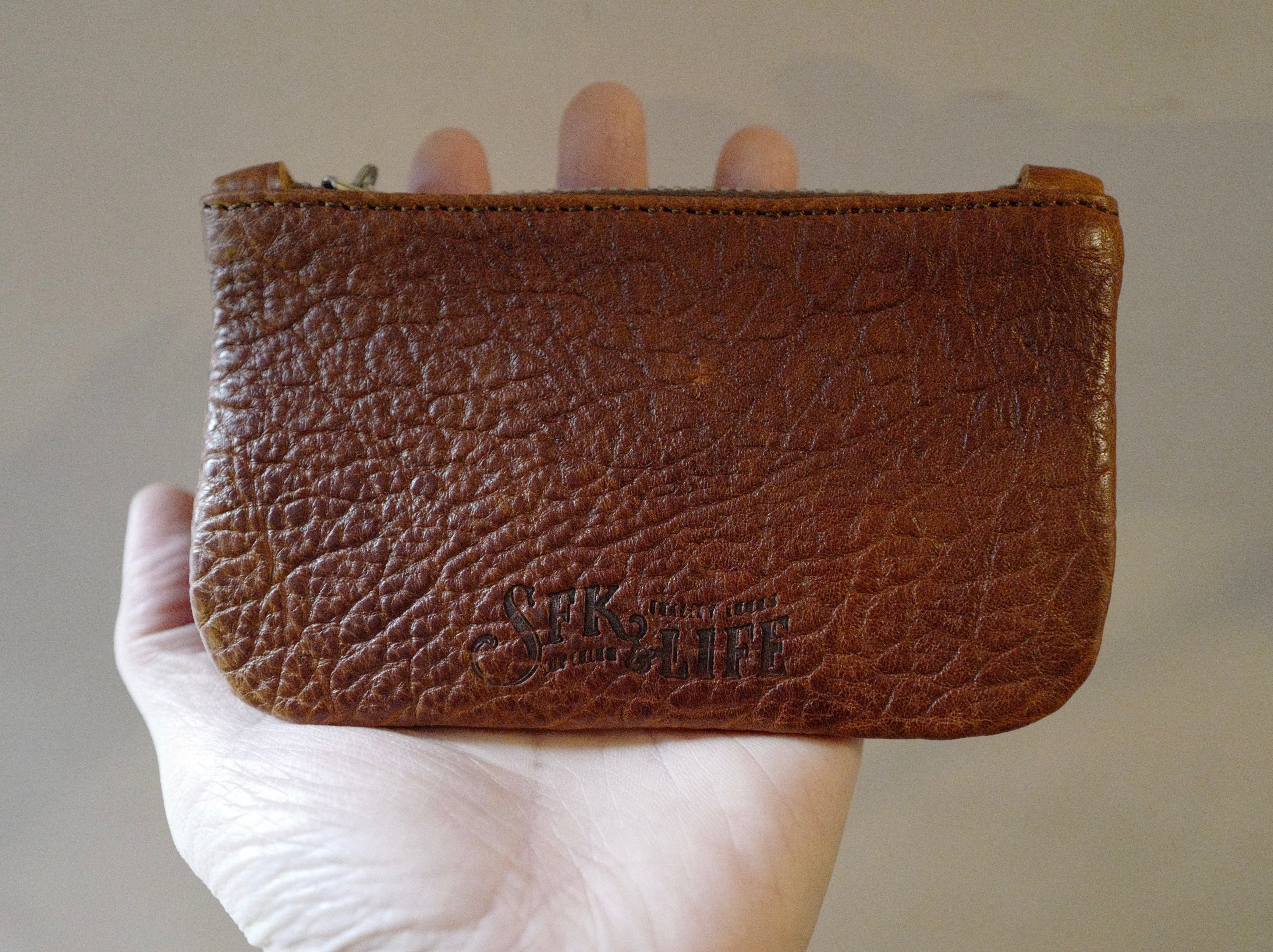 S.F.K 小物包 leather pouch ／特殊幼野牛皮