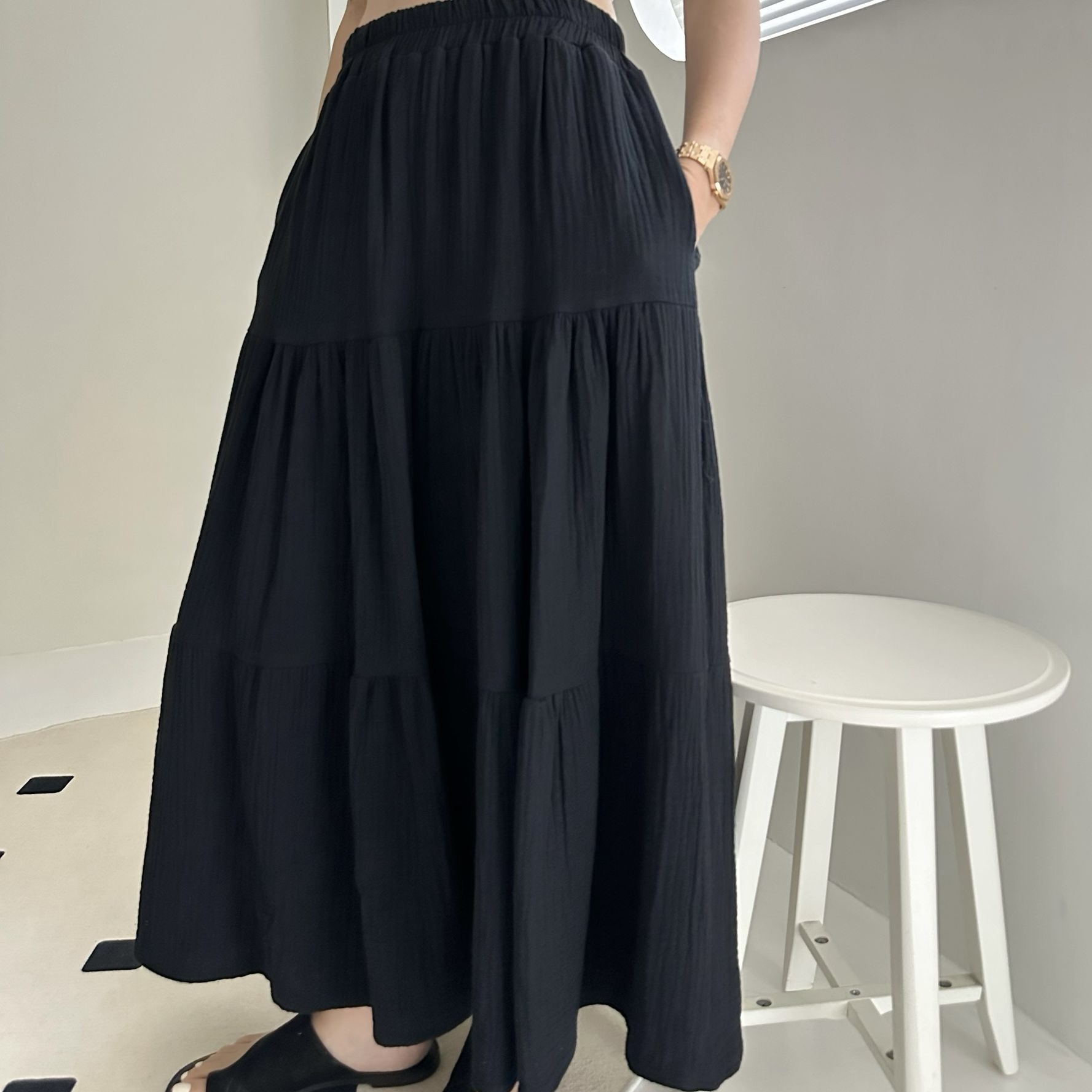 【BONNIE】全橡筋腰BB棉半裙