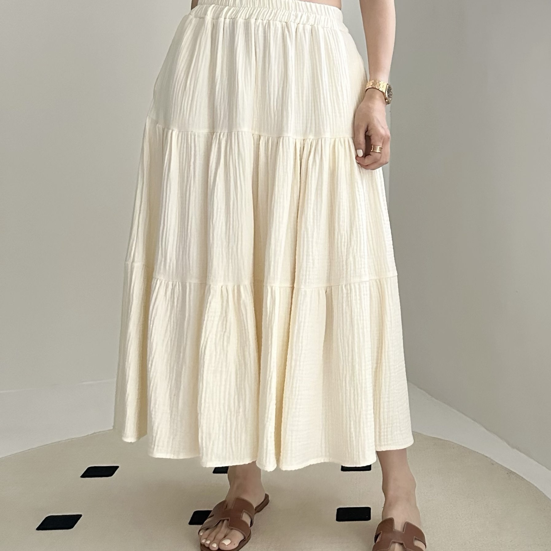 【BONNIE】全橡筋腰BB棉半裙