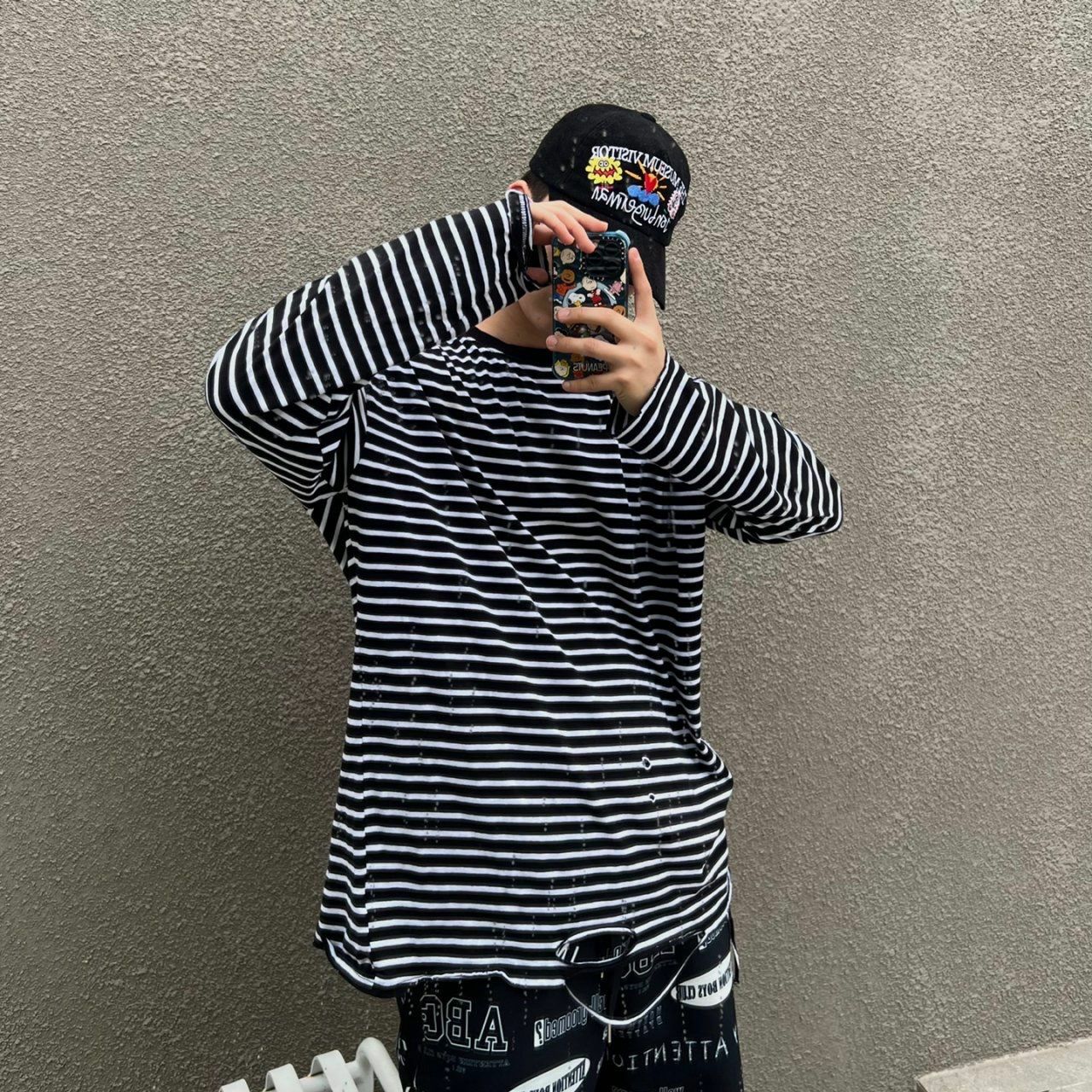 破邊橫間長袖衫 BY ATTENTION-131T