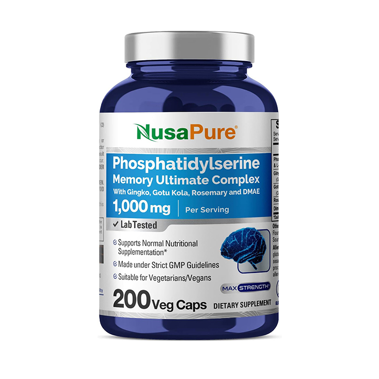 Nusapure Phosphatidylserine Complex 1000 mg , 200 Veg Capsules