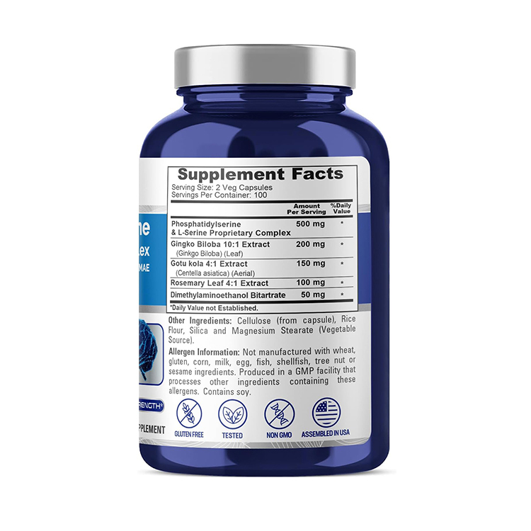 Nusapure Phosphatidylserine Complex 1000 mg , 200 Veg Capsules