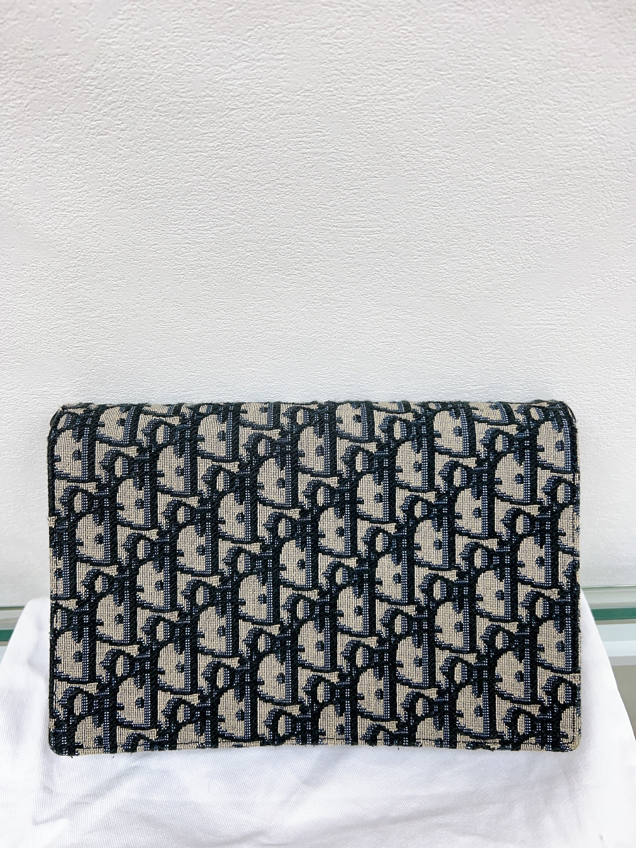 Dior saddle pouch / woc (blue oblique)