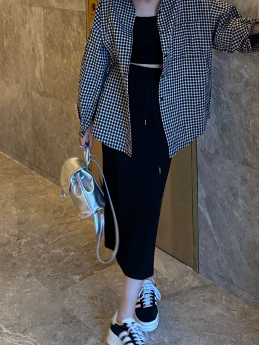 Mar.廣州連線 | 休閒棉質中裙*3色 ∣