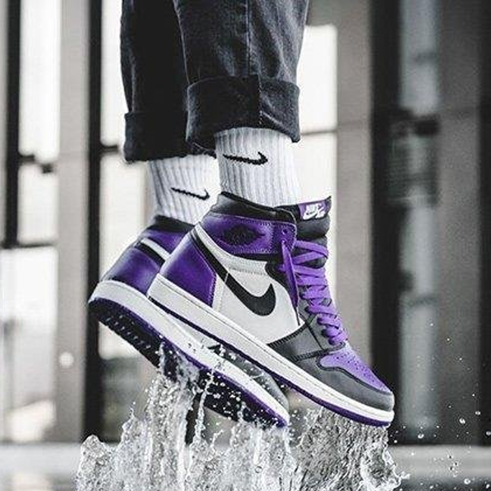 Air Jordan 1 Retro High Court Purple 黑紫腳趾 555088-501