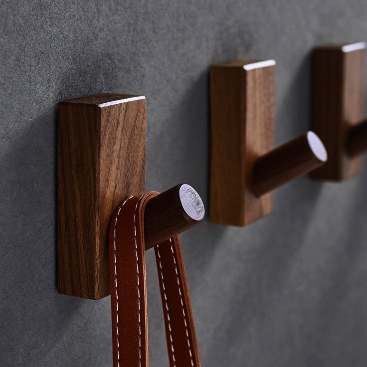 樹枝實木木質壁掛勾