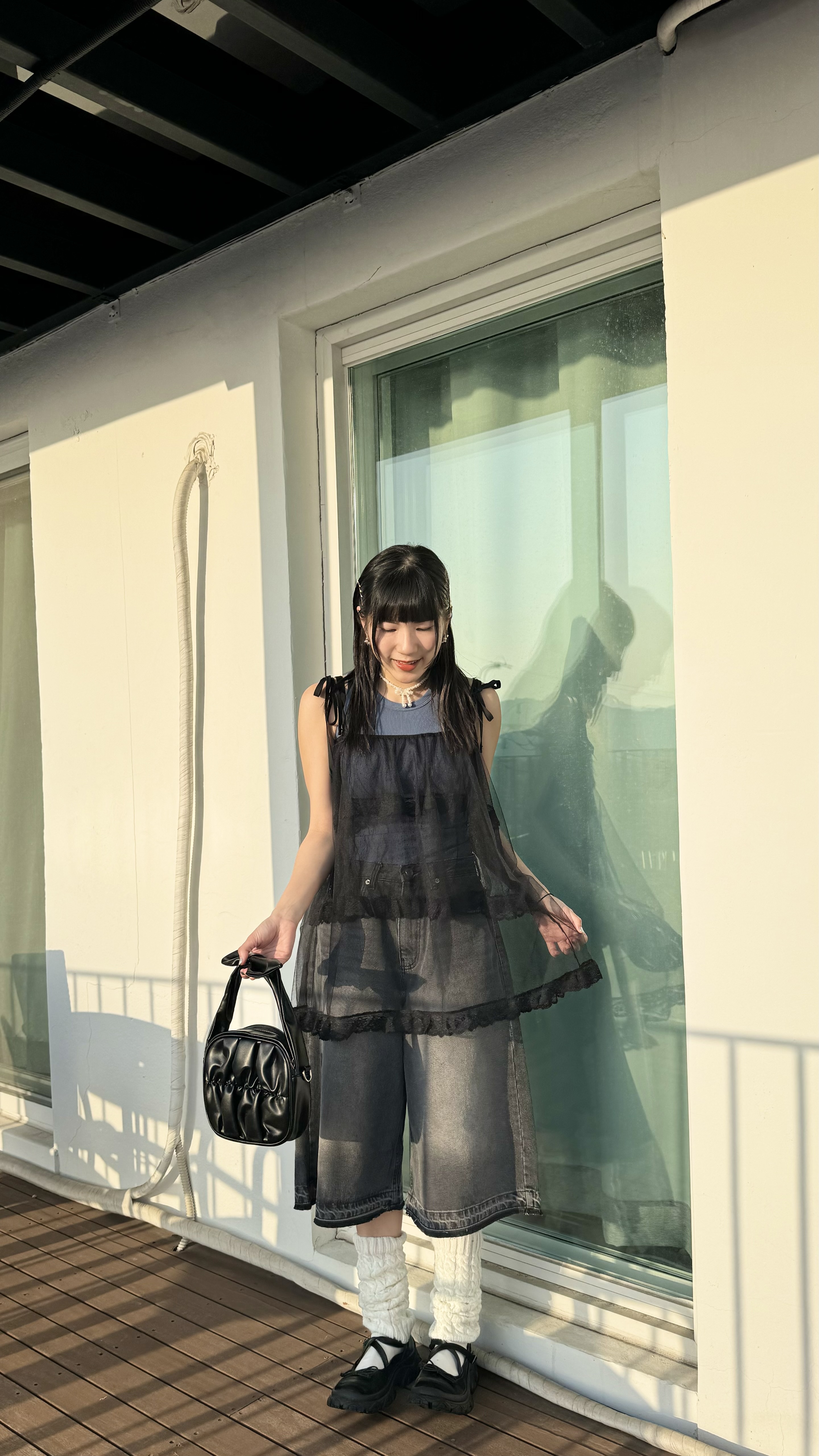 巨推！2WAYS LACE紗紗三層式外搭（BLACK）