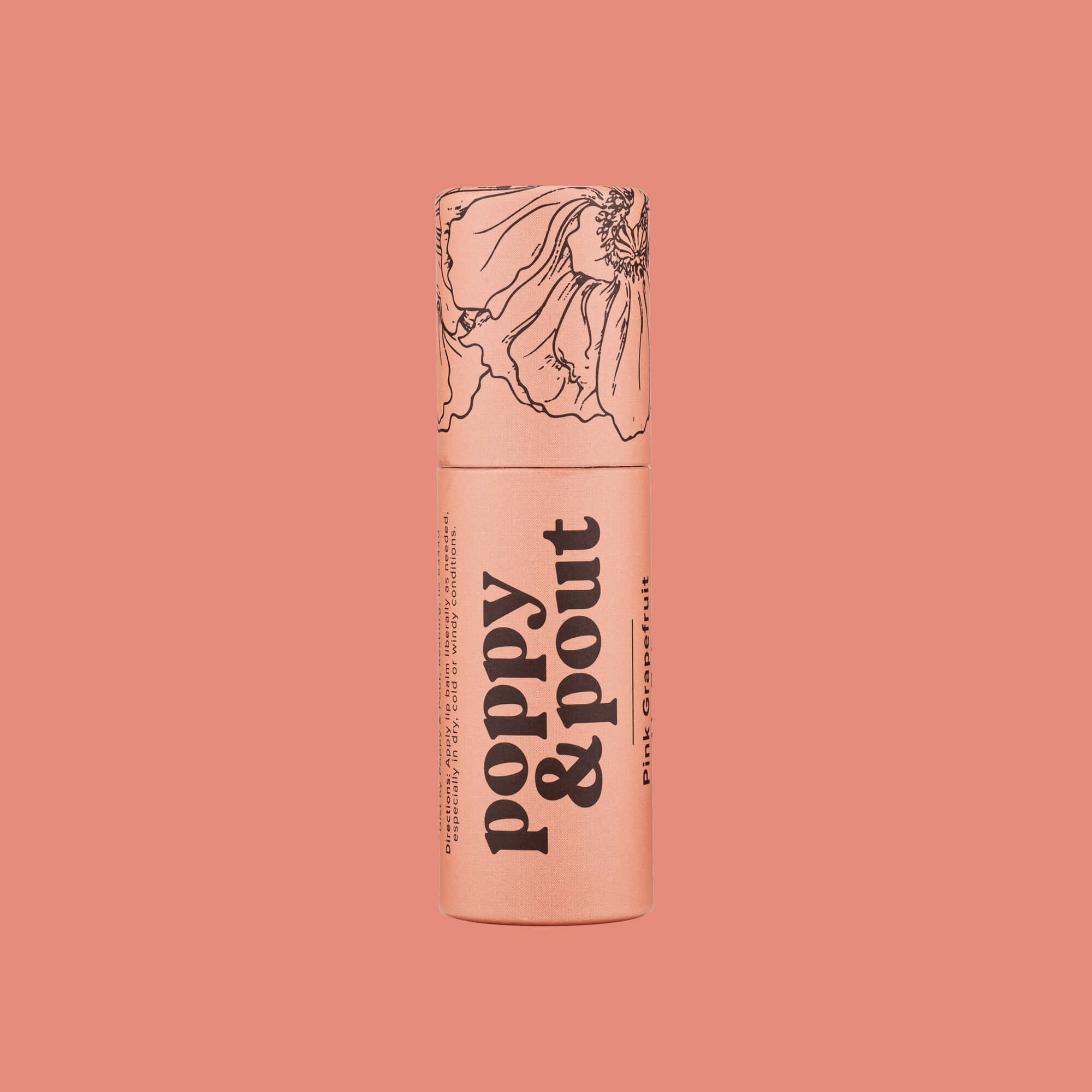 Poppy &  Pout 粉紅葡萄柚100%天然有機保濕護唇膏