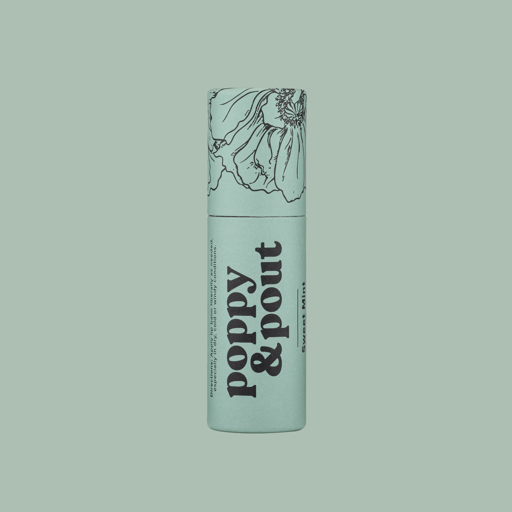 Poppy &  Pout 甜薄荷100%天然有機保濕護唇膏