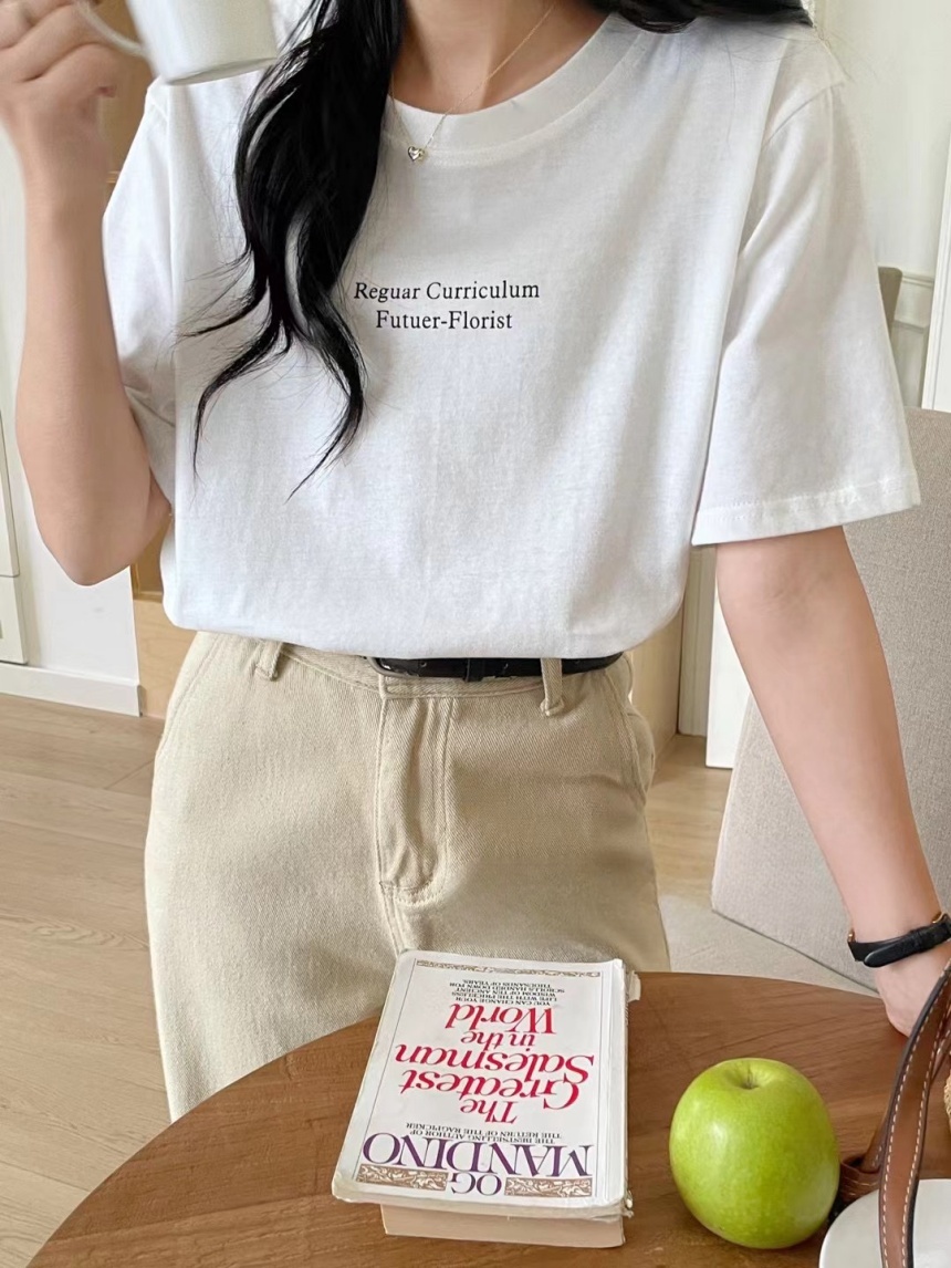 Mar.廣州連線 | 韓版小字母百搭T*3色∣