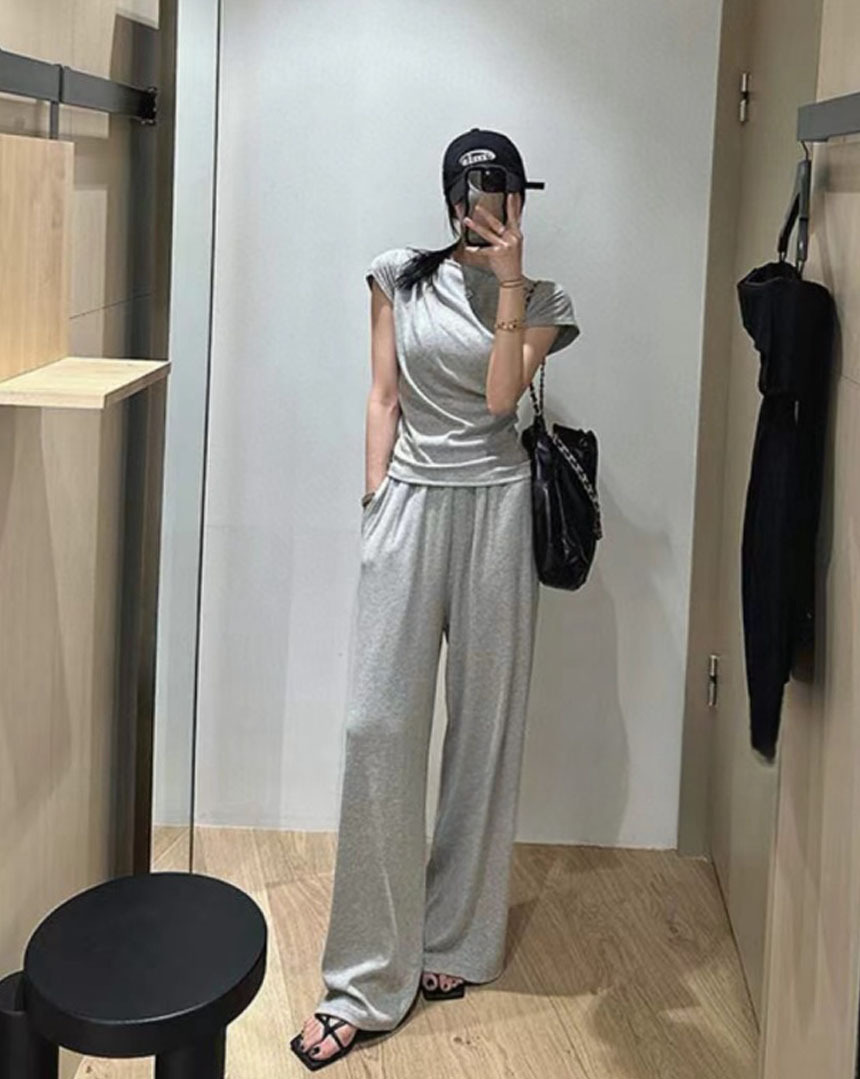 Mar.廣州連線 | 短袖一字領套裝*3色∣