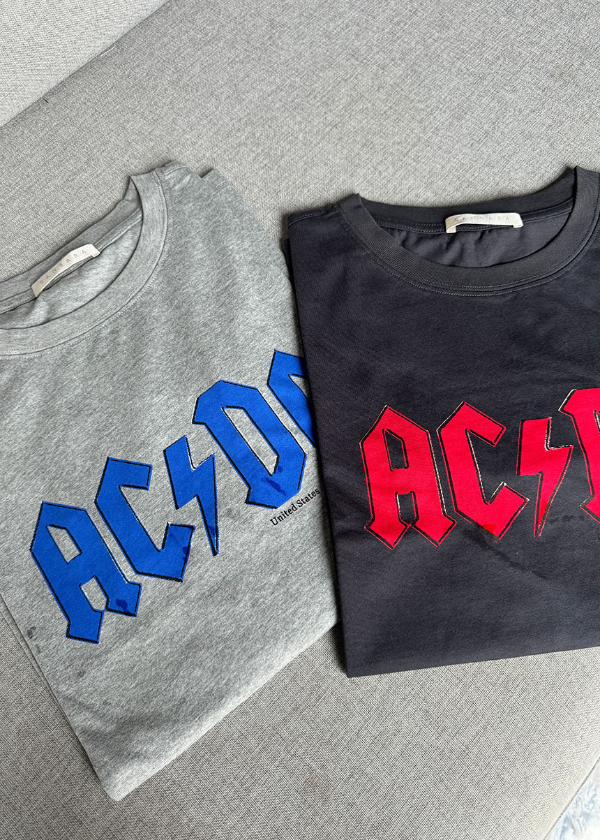 Mar.廣州連線 | acdc搖滾字母T*4色∣