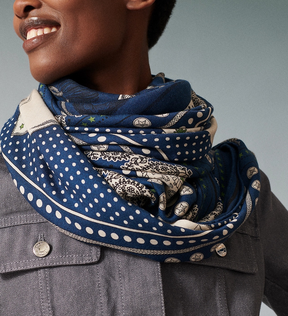 Hermès cashmere scarf 140