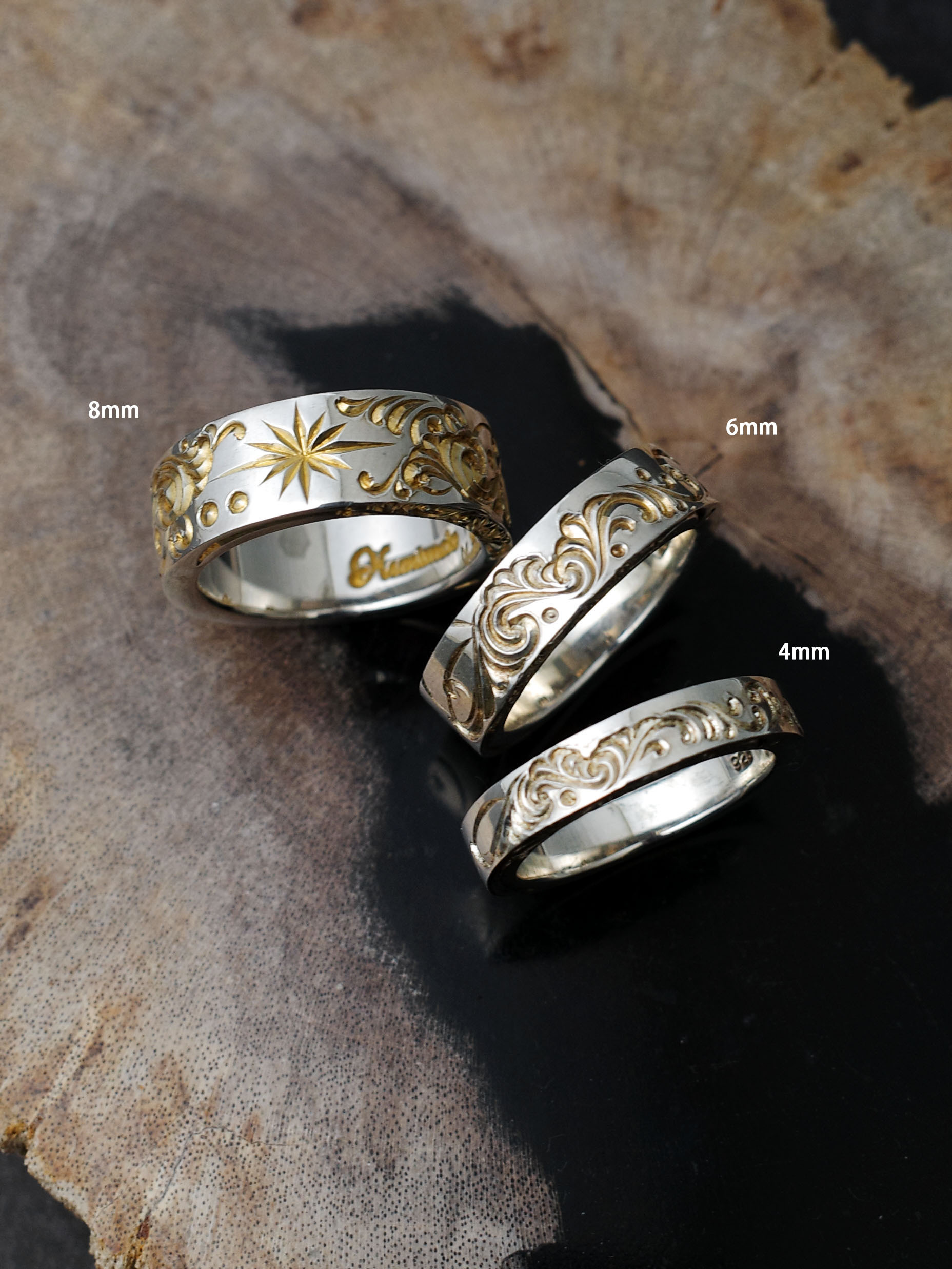 Jinny's 金唐草平打戒 6mm