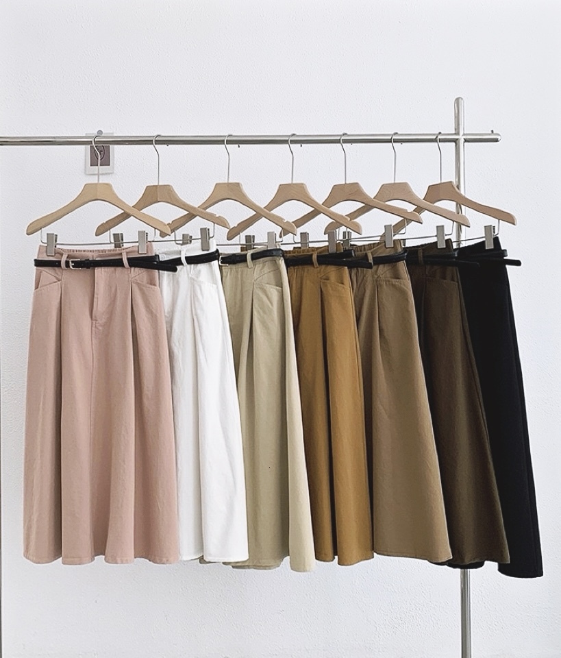 P7445 - High Waist Long Skirt (Pre Order)