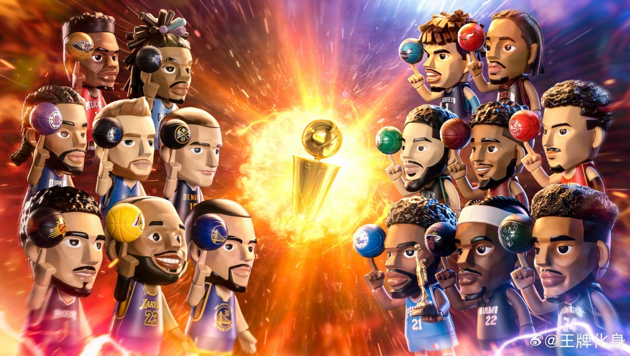 AcePlayer 王牌化身 盒抽公仔 NBA 星耀系列 JA1 TATUM LUKA LBJ 【APNBA-SS01P】 BOOK1