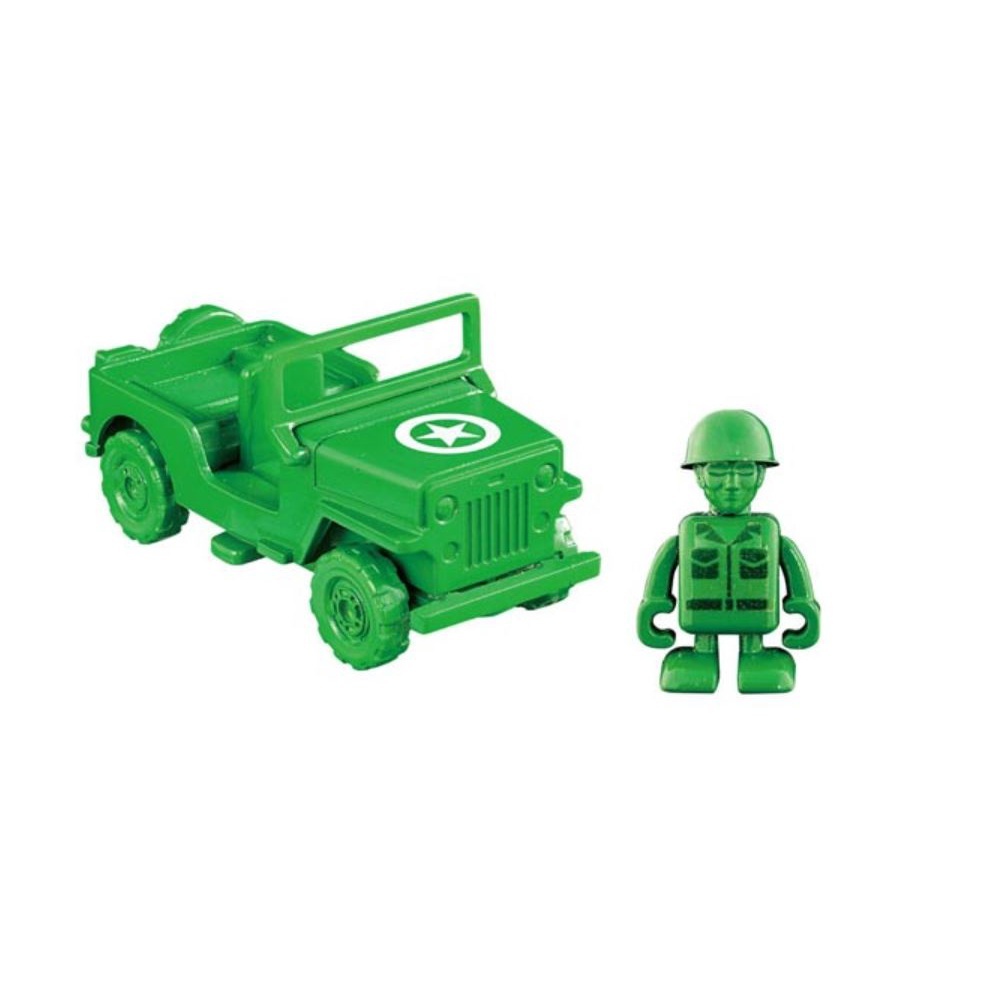 TAKARA TOMY｜ 玩具總動員騎乘系列 綠色小士兵 x軍事車 玩具車 多美小汽車