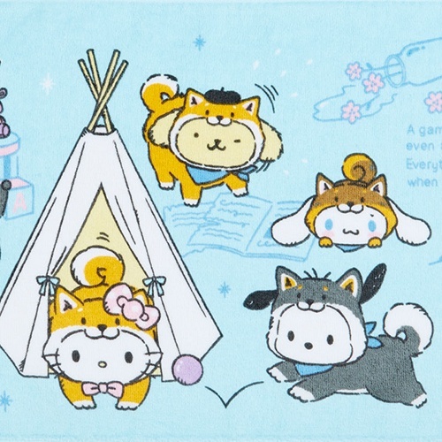 三麗鷗 SANRIO｜三麗鷗明星｜純棉毛巾 方巾(汪汪柴犬)
