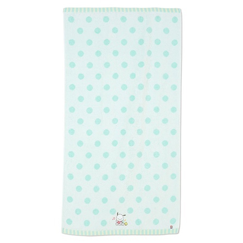 三麗鷗 SANRIO｜帕恰狗｜日製今治純棉浴巾 毛巾  (水玉點點)