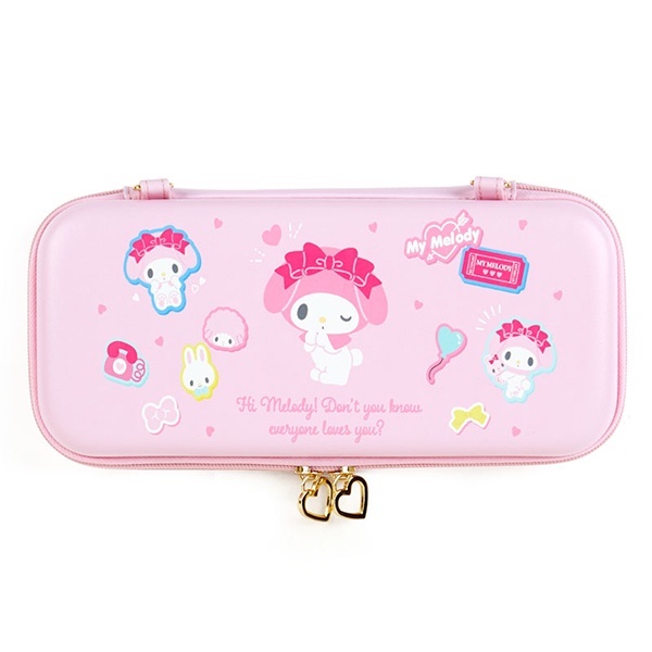 三麗鷗 SANRIO｜美樂蒂｜遊戲機收納包/3C配件收納包(遠距新生活)