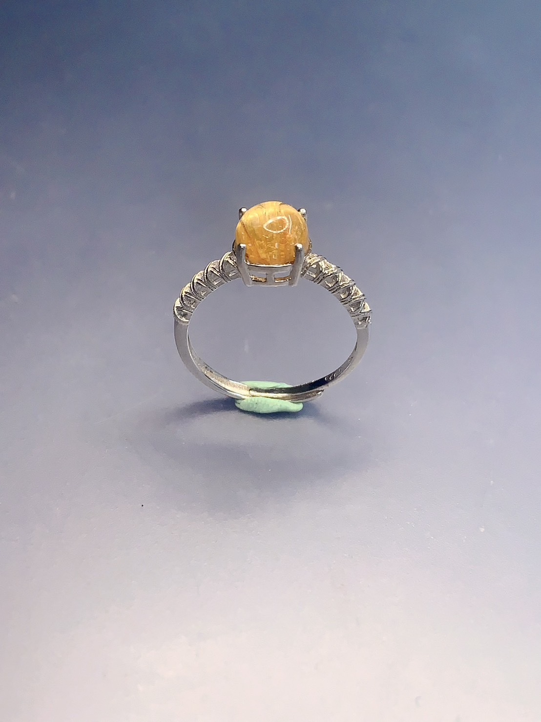 滿絲高品鈦晶銀戒指丨財源滾滾