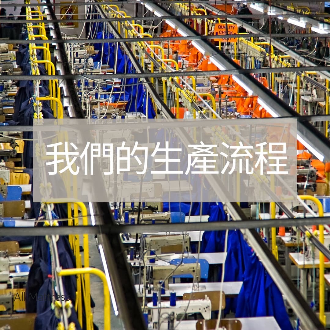 我們再成衣工廠的生產流程