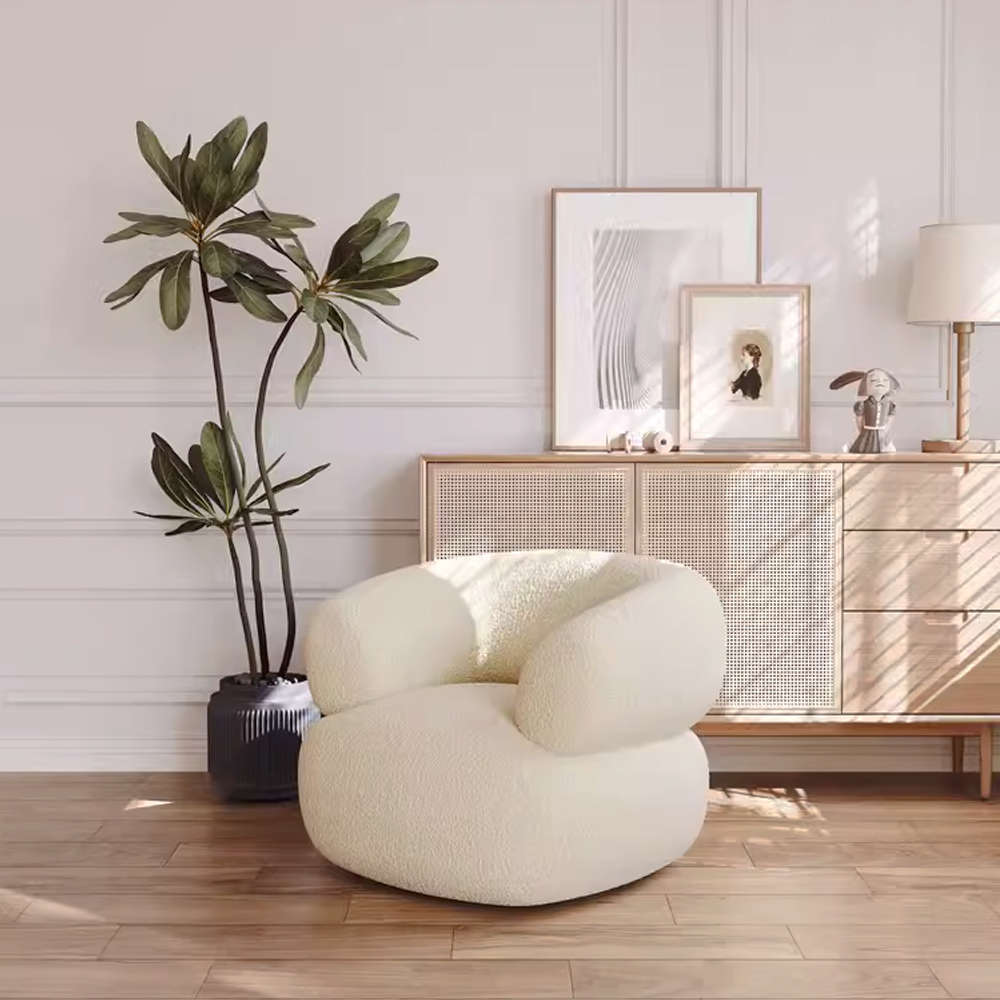 羊羔絨矮沙發椅