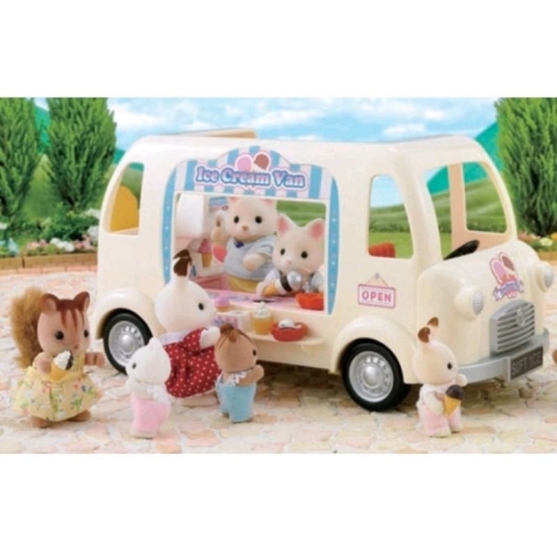 森林家族 Sylvanian Families｜全新 絕版稀有收藏 森林家族 歐版 ice cream 冰淇淋車 白色