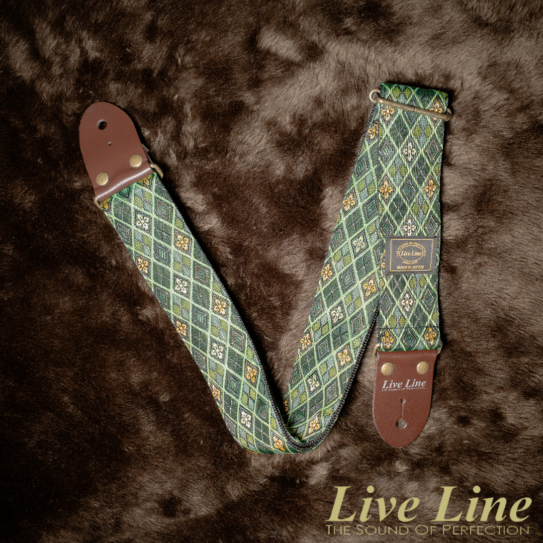 日本製造 Live Line Tatami-Beri 系列 LST28SS306 吉他 背帶 和風樣式 榻榻米編織