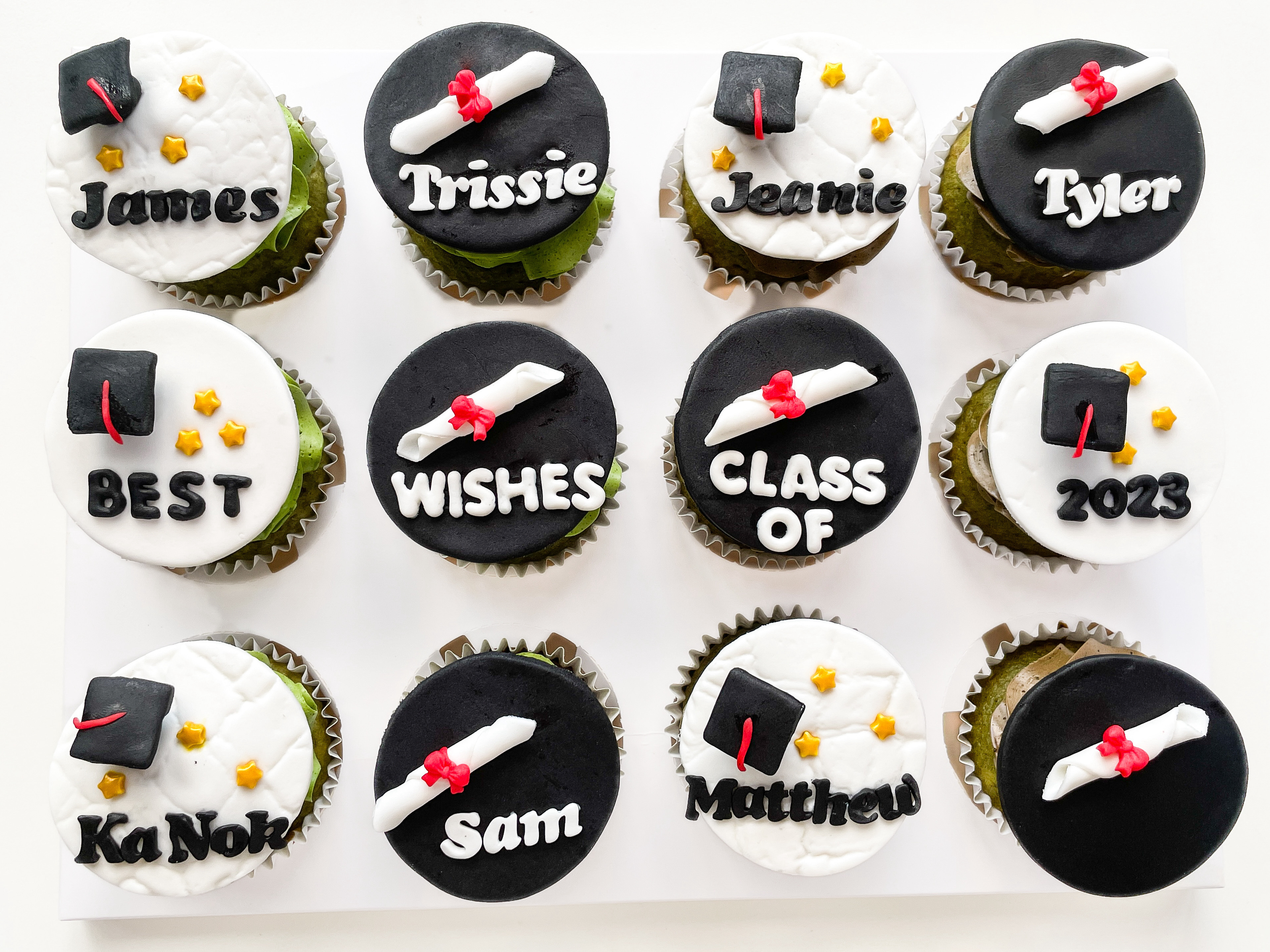 畢業糖皮杯子蛋糕