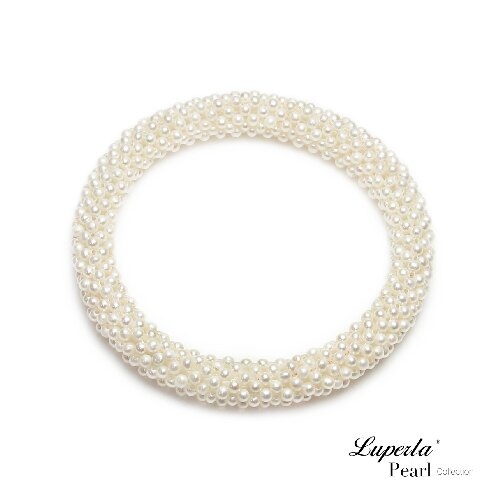 大東山珠寶 Luperla｜ 雪白禮讚 天然珍珠手環 歐美古典編織珠寶