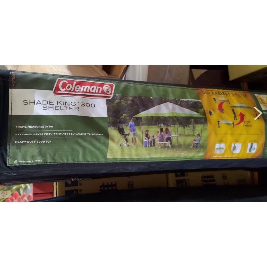 美國 Coleman｜傘狀-戶外速開型遮棚 遮陽帳3MX3M 庫存瑕疵品