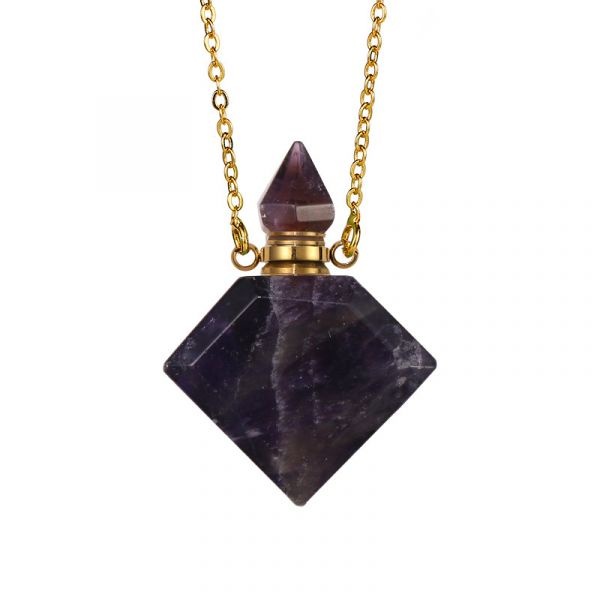 天然水晶項鍊精油瓶