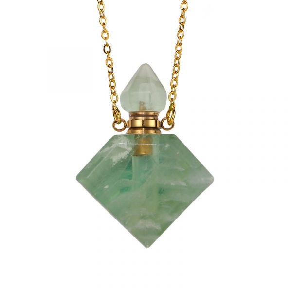 天然水晶項鍊精油瓶